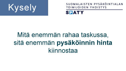 Featured image for “Kysely: Mitä enemmän rahaa taskussa, sitä enemmän pysäköinnin hinta kiinnostaa”