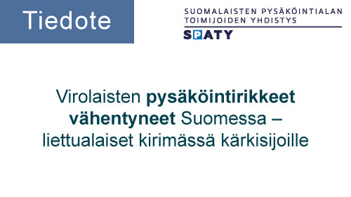 Featured image for “Virolaisten pysäköintirikkeet vähentyneet Suomessa – liettualaiset kirimässä kärkisijoille”
